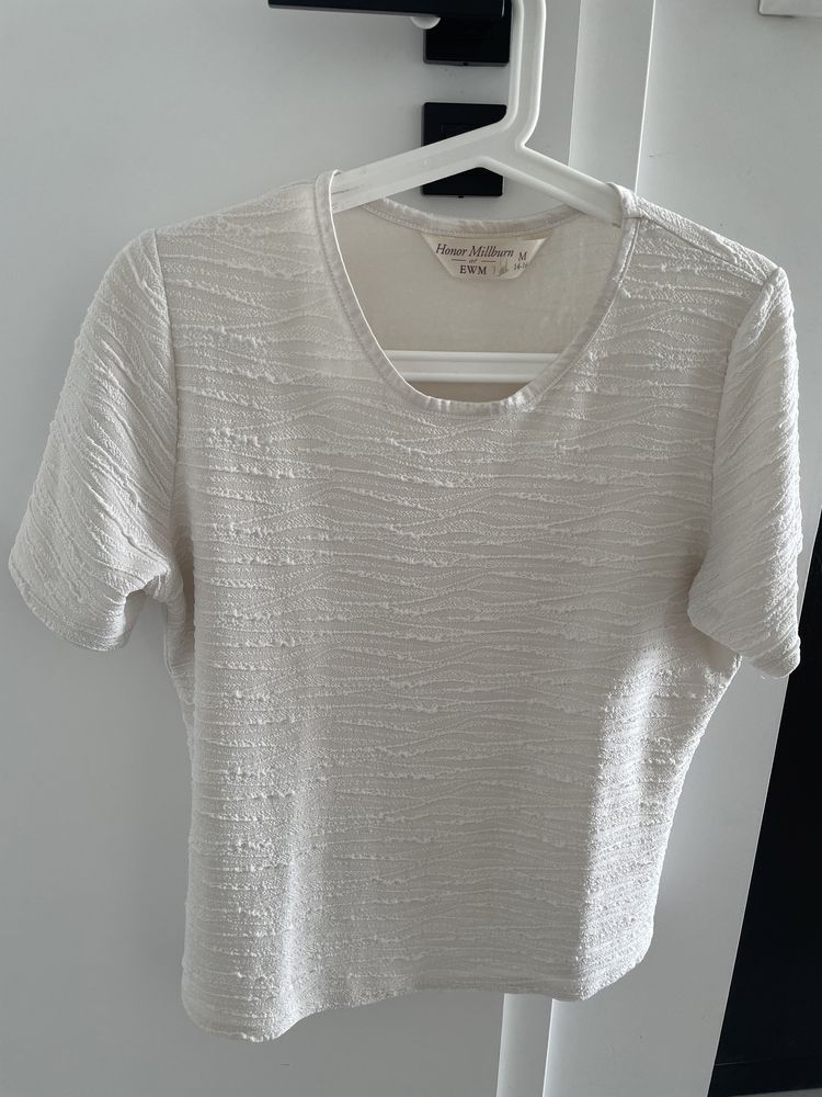 Biały tshirt bluzka M