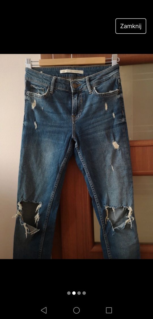 Bershka rurki spodnie jeans jeansowe jeansy 34 xs