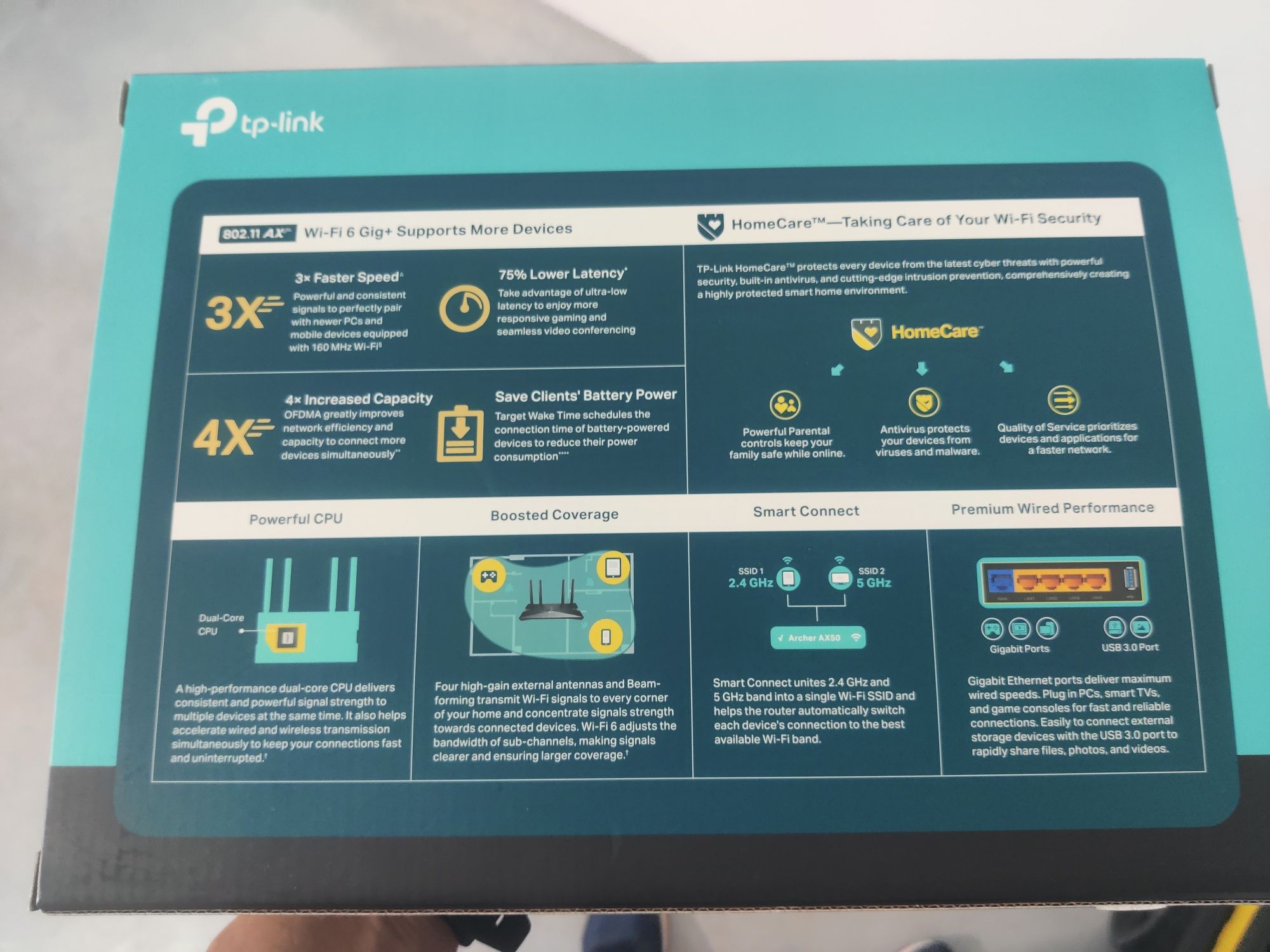 Router Wireless Archer AX50 AX3000 wifi 6