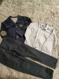 Komplet marynarka spodnie koszula 110