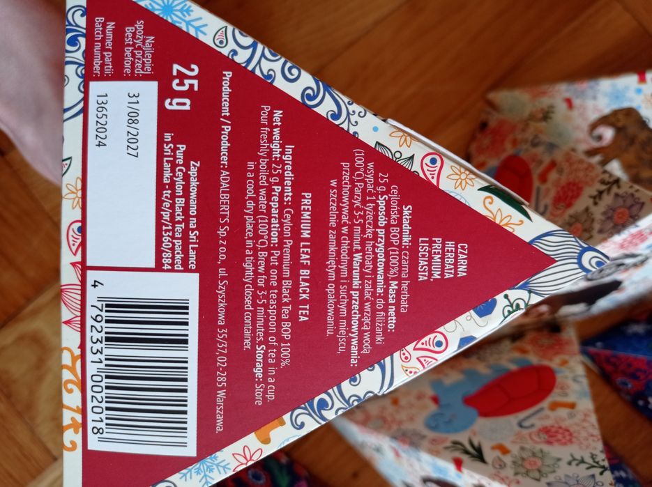 Herbata czarna liściasta Sir Adalbert's w pudełku prezentowym