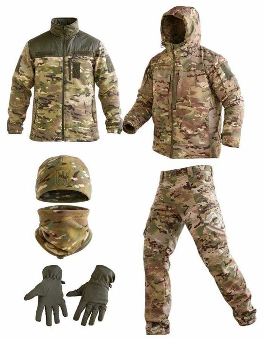 Зимовий тактичний костюм Taslan Multicam 5в1 військова форма