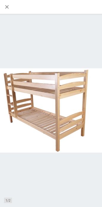 Lozko pietrowe drewniane z szufladami