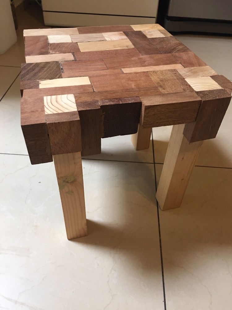 Krzesło krzeselko taboret drewniane handmade