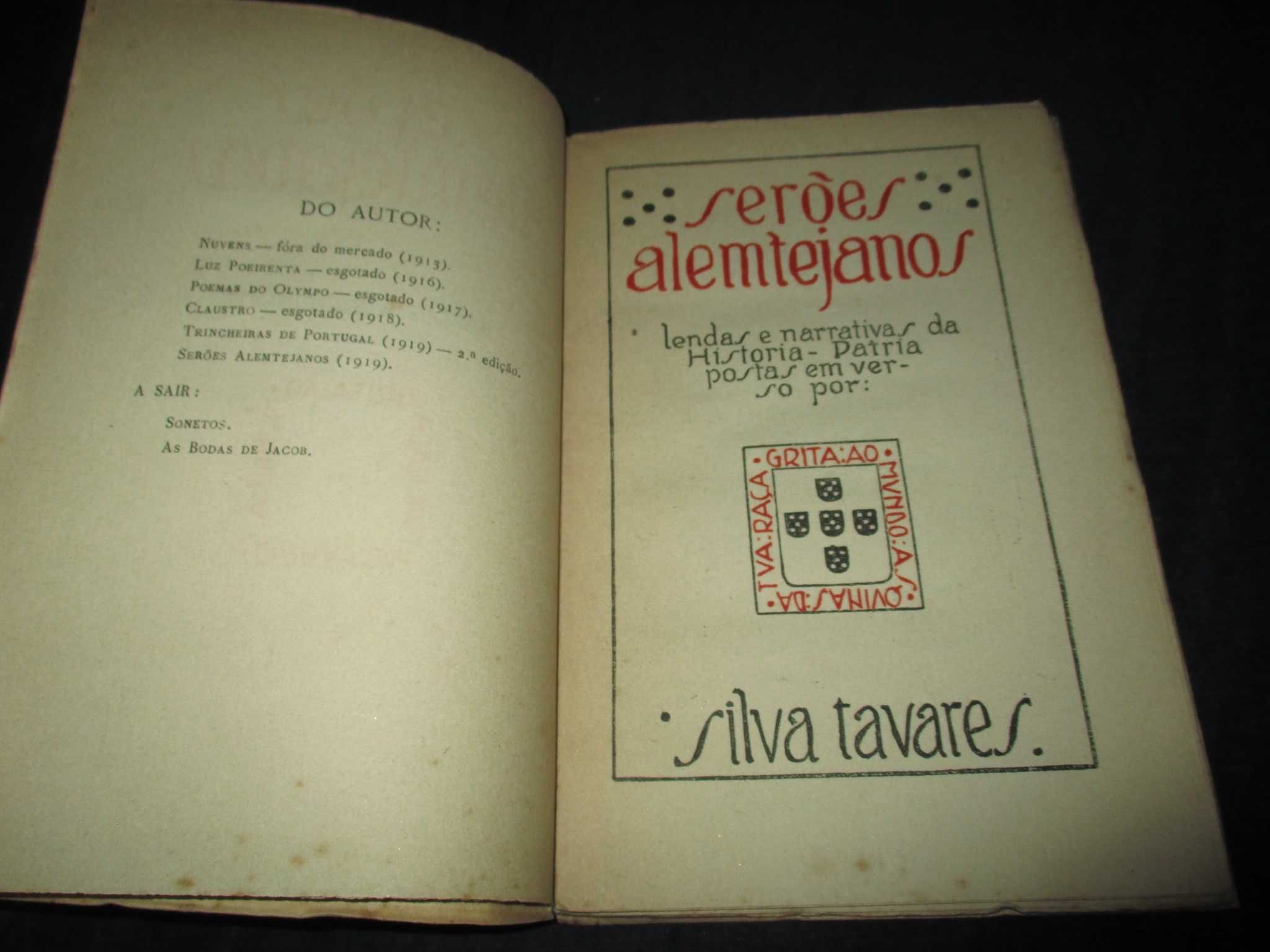 Livro Serões Alentejanos Silva Tavares 1920