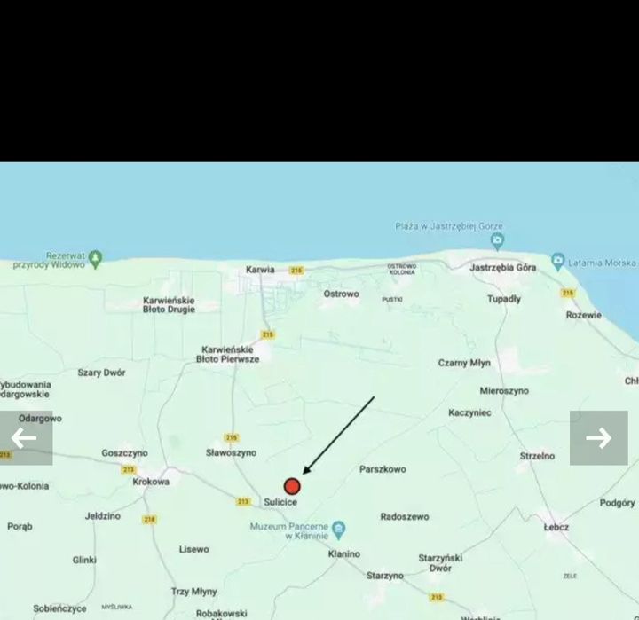 Działka nad morzem Sulicice (ameryka) Wladyslawowo zamiana