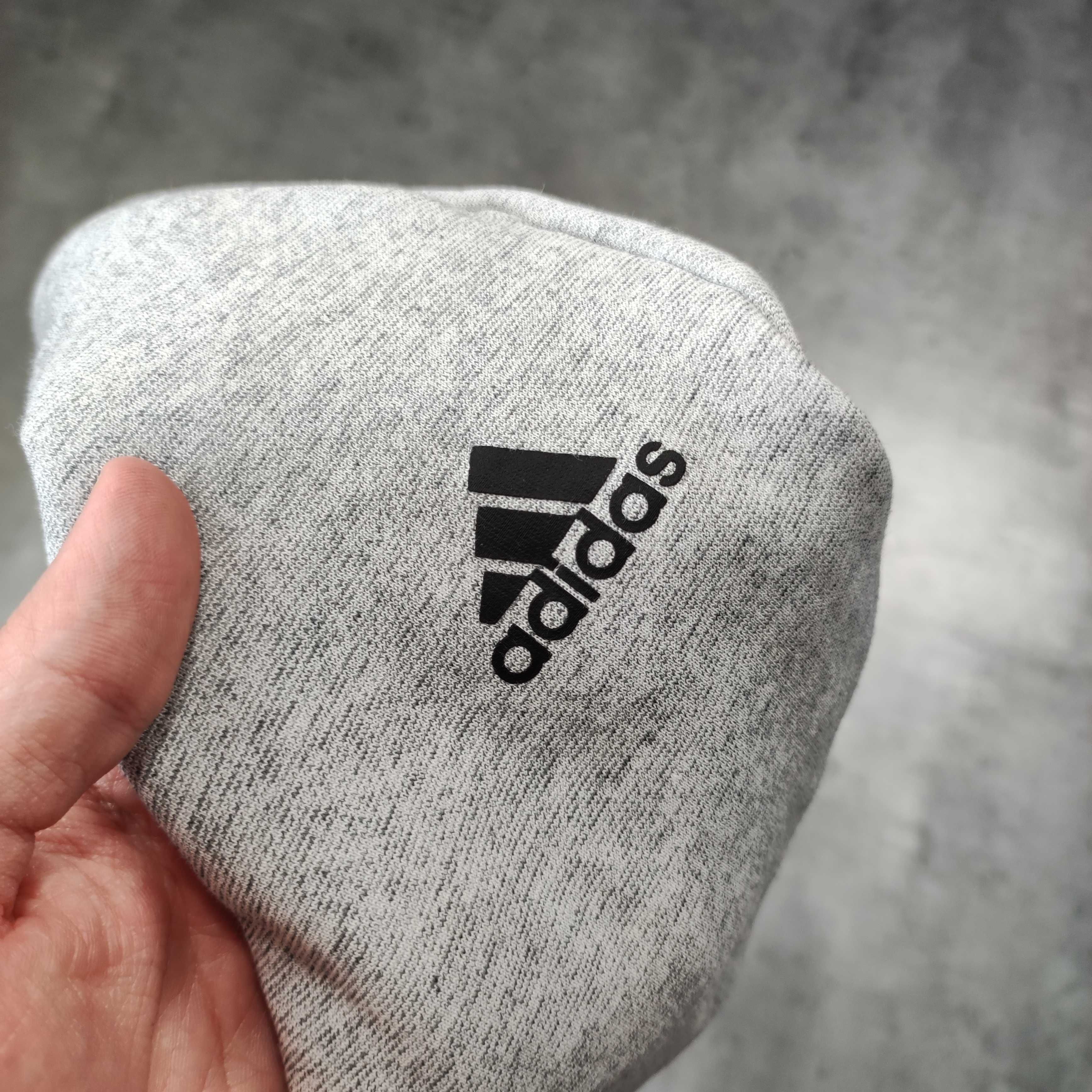 MĘSKIE Dresy Sportowe Bawełniane Małe Logo Szare Treningowe Climacool
