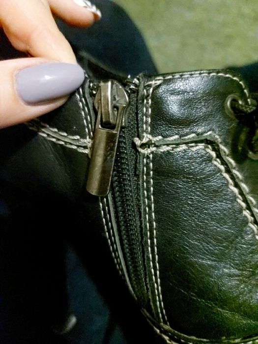 Кожаные ботинки женские