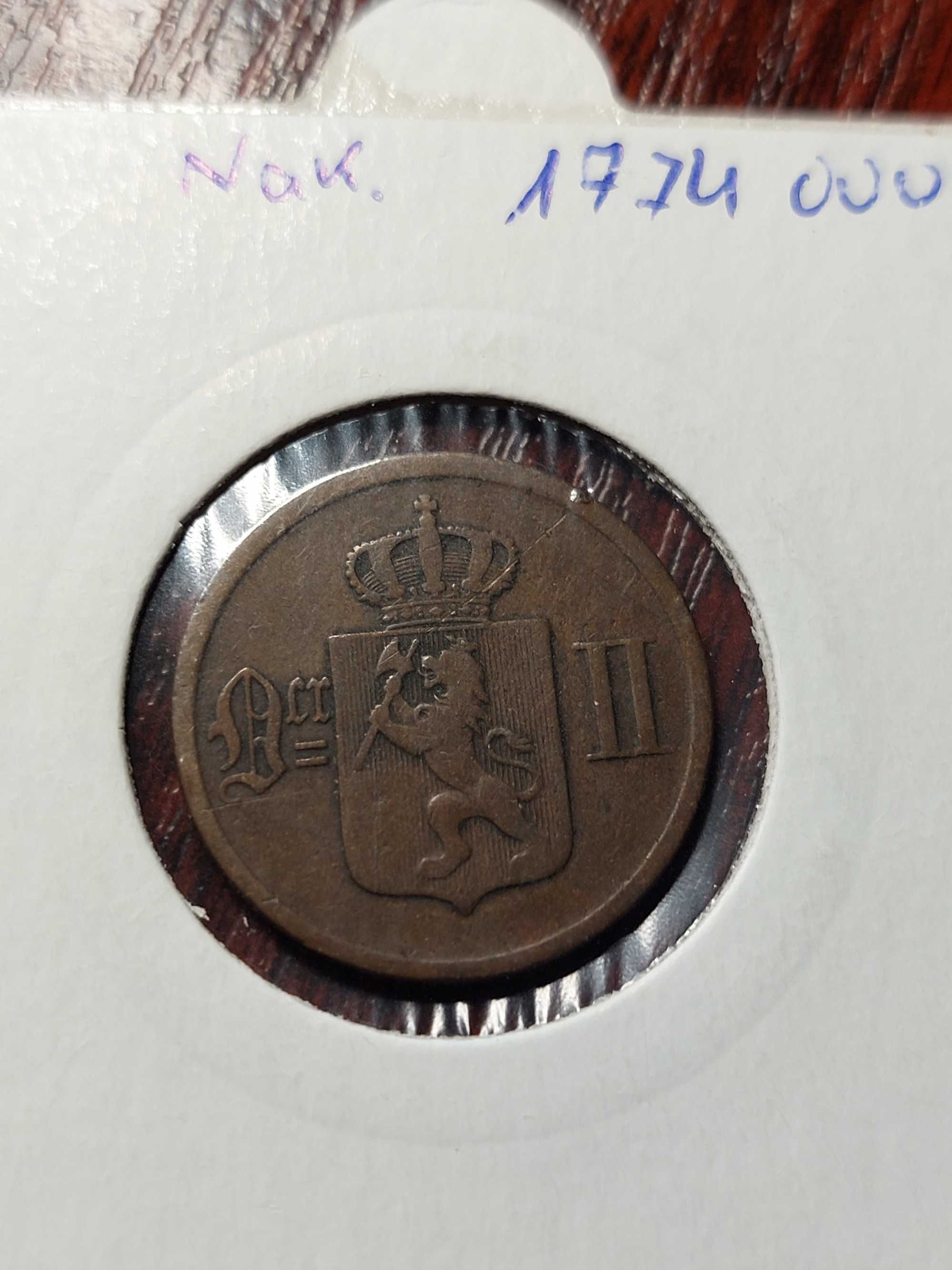 Moneta 2 ore 1876 Norwegia