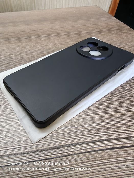 Чехол для oneplus 13R чёрный матовый жидкий силикон