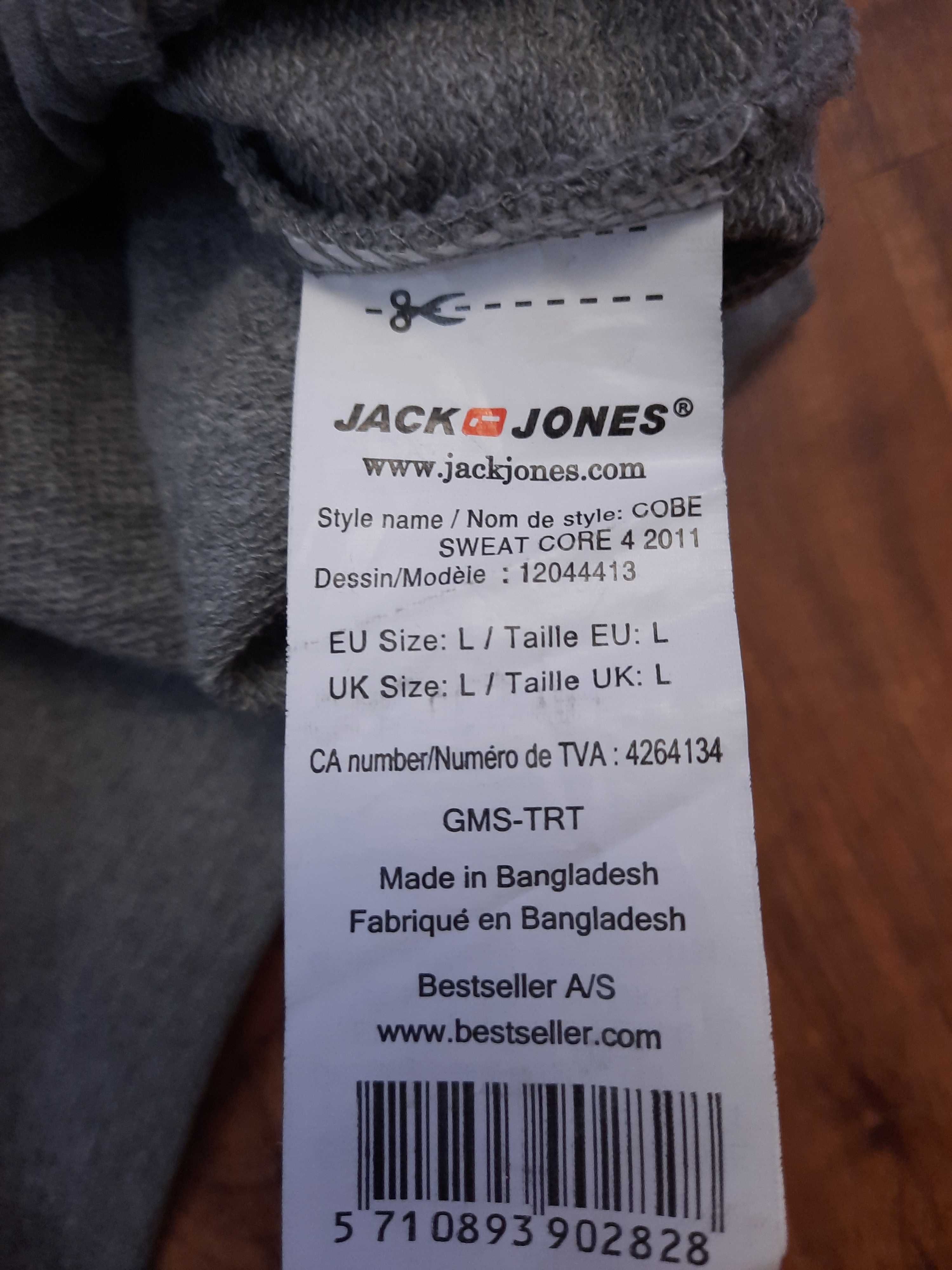 Bluza z golfem szara bawełniana Jack Jones rozmiar L