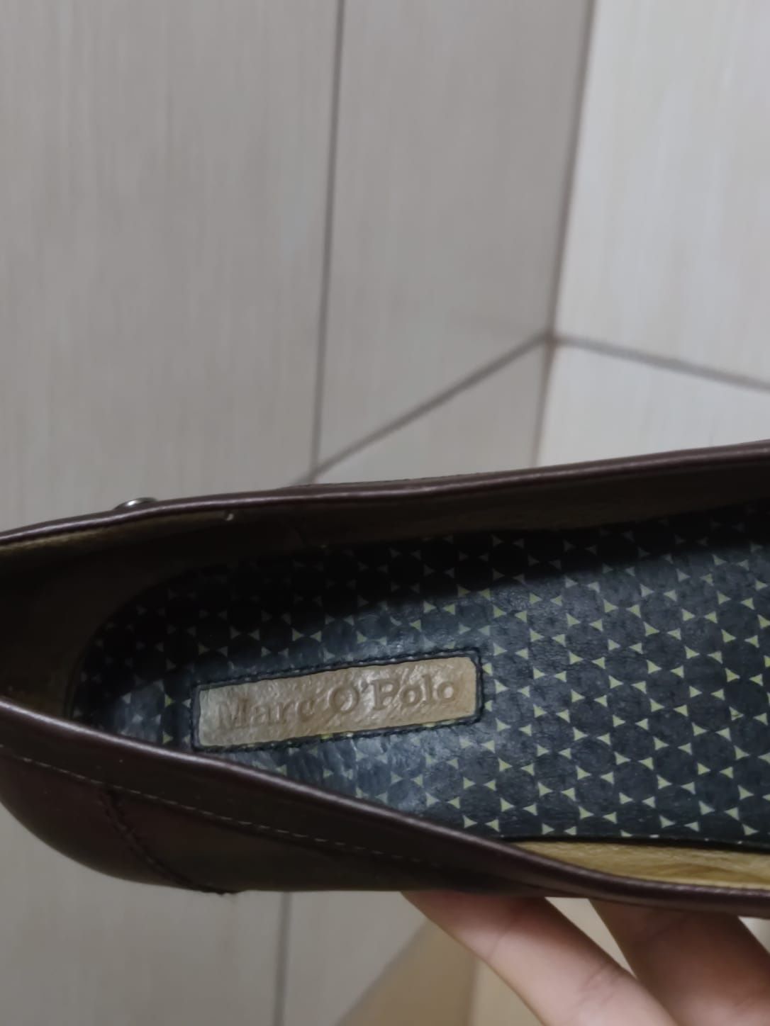 buty damskie 39 czółenka Marc O'Polo mokasyny obuwie brązowe kremowe c