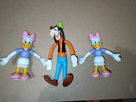 Trzy figurki Disney pies Goofy i dwie Daisy