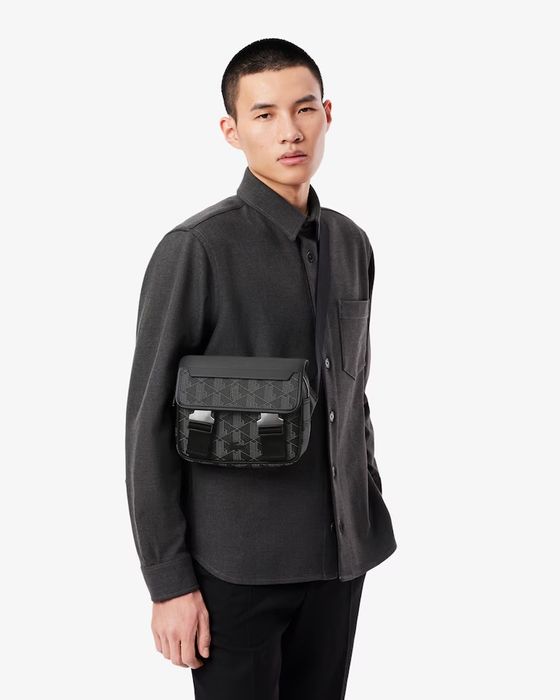 Сумка lacoste The Blend Clip Flap Satchel monogram оригінал