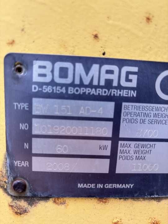Коток дорожній BOMAG BW151АD-4 2008 р.в.