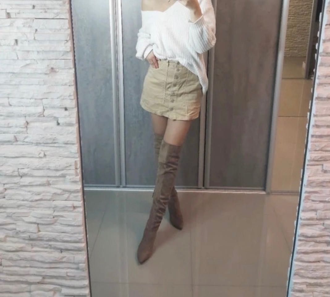 Brązowe kozaki za kolano