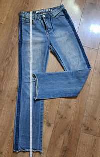 Spodnie jeansy z lampasami
