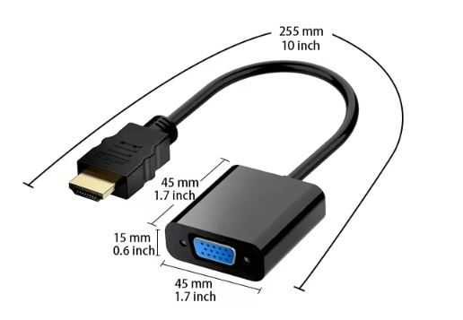 Przejściówka HDMI do VGA / Adapter HDMI to VGA