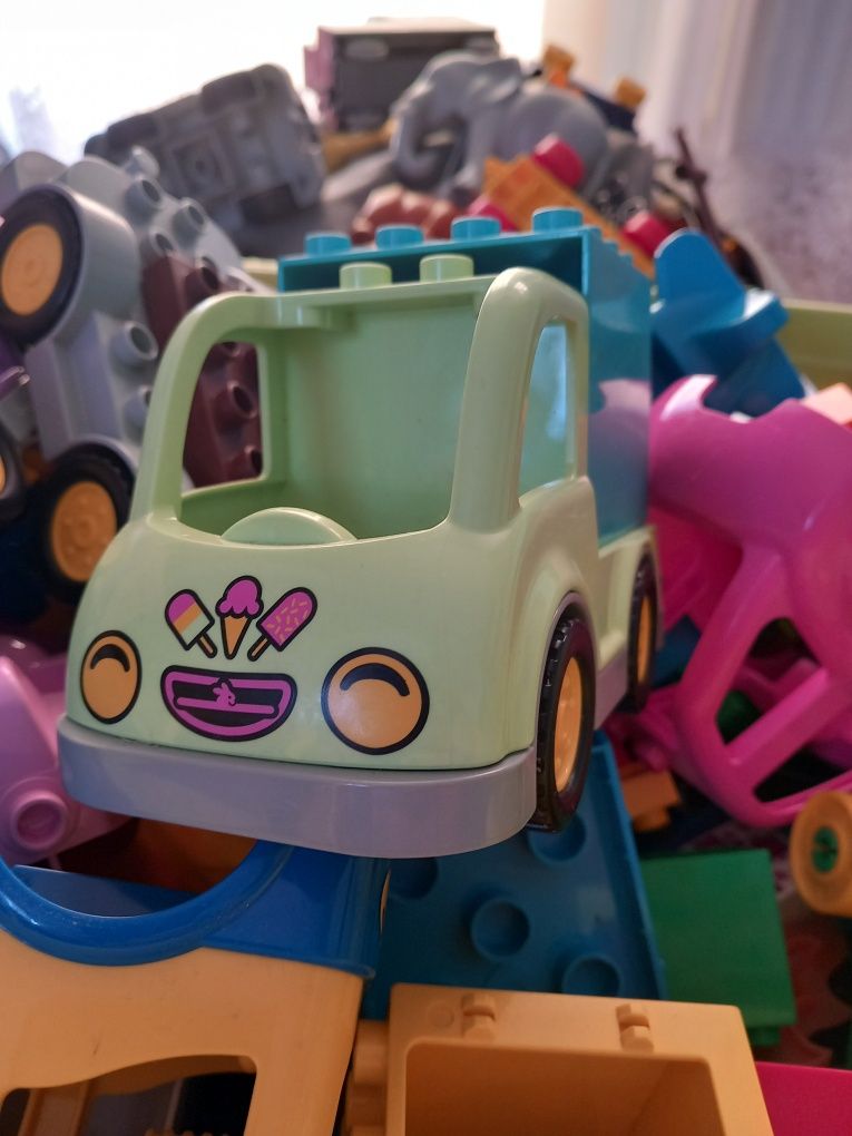 Lego Duplo - Kilkanaście kilogramów klocków -  Kolejka Zoo Autka