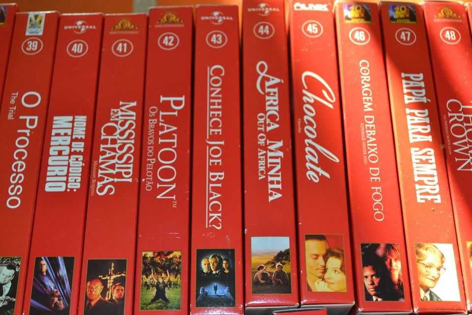 Lote 52 cassetes vhs originais filmes