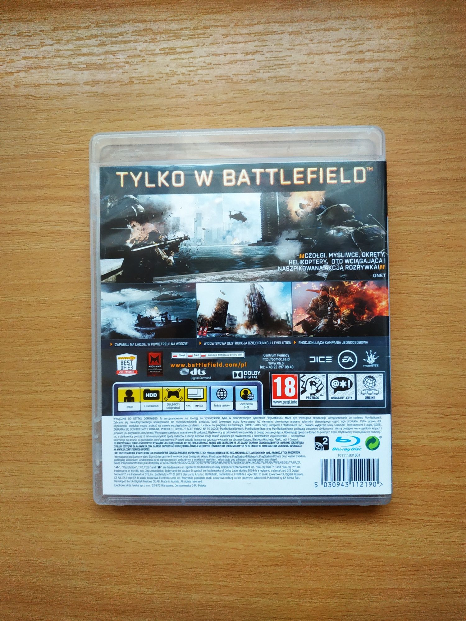 Battlefield 4 ps3, pl, stan bardzo dobry, możliwa wysyłka przez olx