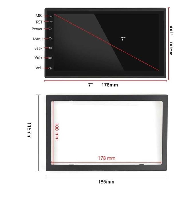 Radio 2 DIN Android 13 USB Bluetooth YouTube WI-FI Nawigacja RDS