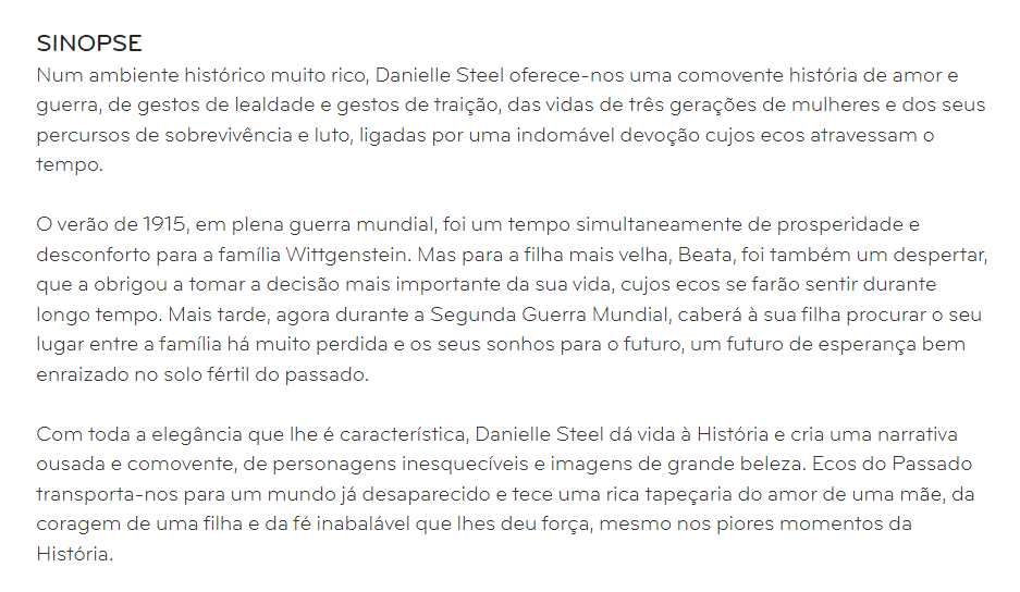 Livros de romance de Daniel Steel