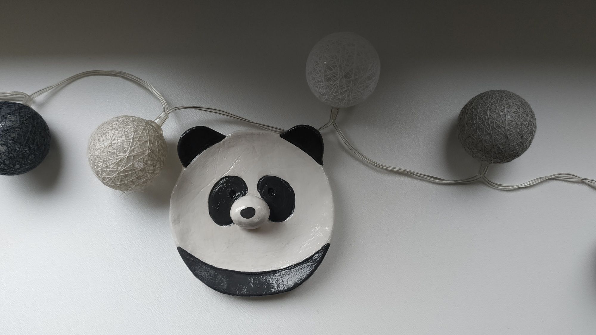 Taca dekoracyjna panda podstawka na biżuterię Handmade