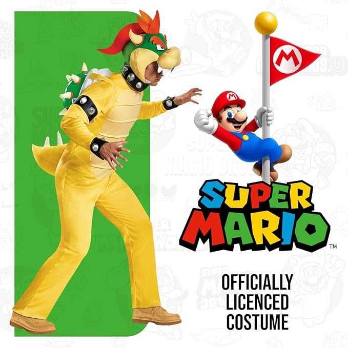 Super Mario Bros Męski kostium Deluxe Yoshi 175-180cm Q86