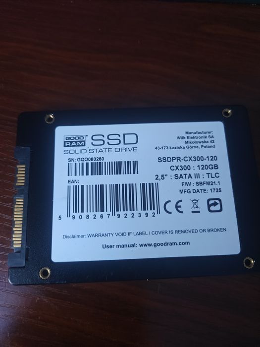 Dysk ssd goodram cx-300 120GB