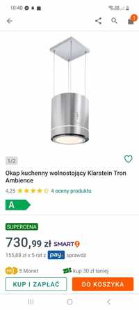 Okap kuchenny wolnostojący Klarstein Tron #106