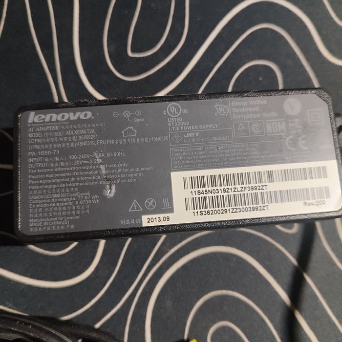 Зарядка Lenovo ADLX65NLT2A блок живленн