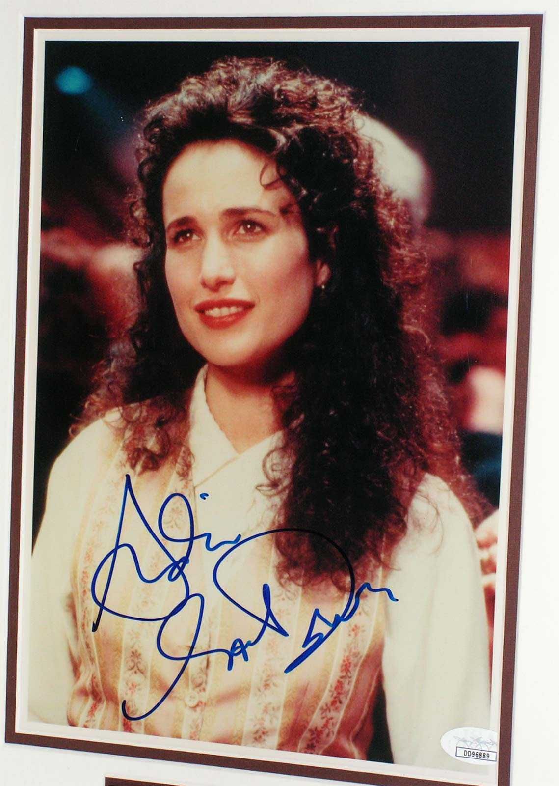 Andie MacDowell autograf w pięknej oprawie