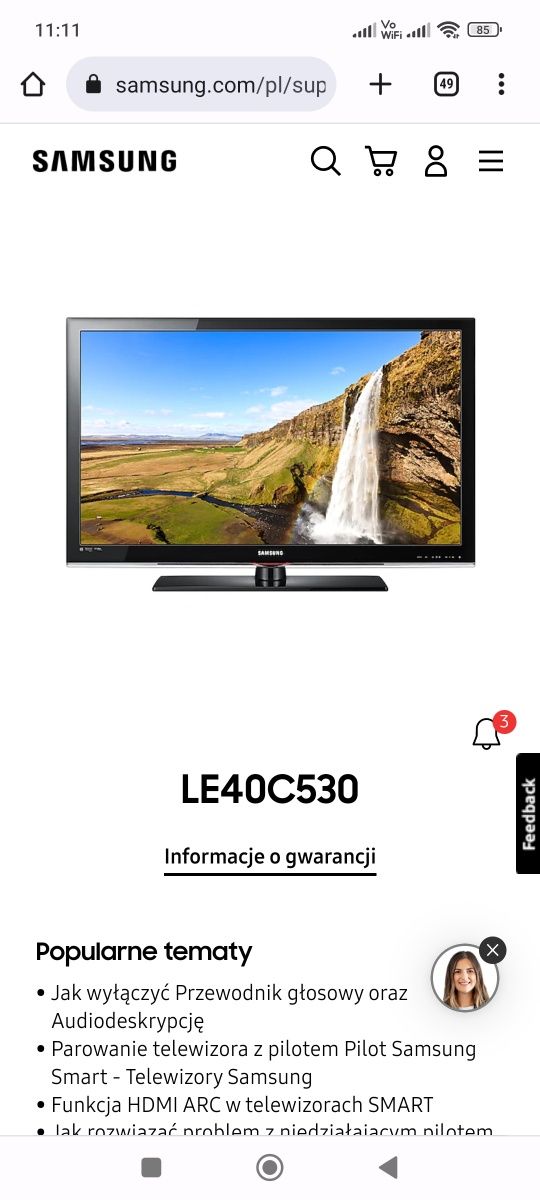 Samsung LE40C530 DBTV2 HEVC