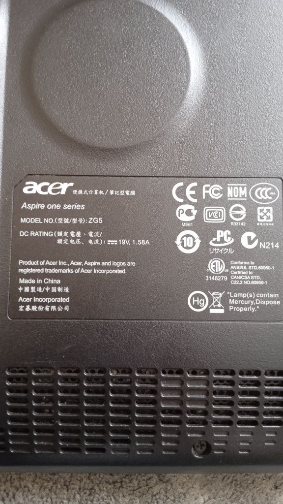 Notebook Acer Aspire One