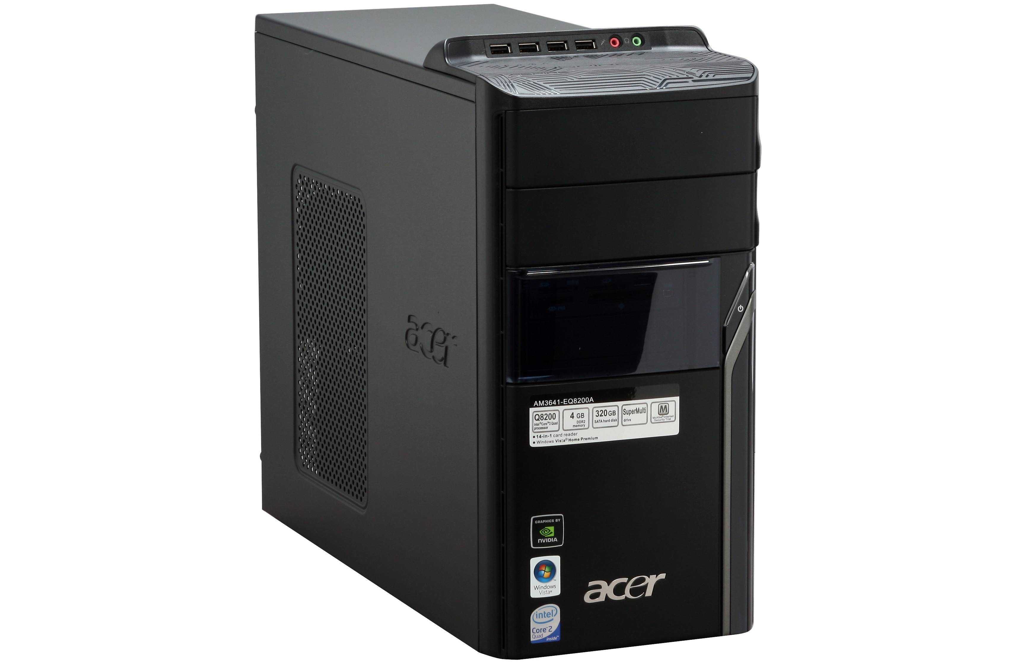 PC Acer M3641 /Asus P5QL-VM EPU Core 2 Quad Q8200 4Gb 160Gb WiFi Win7