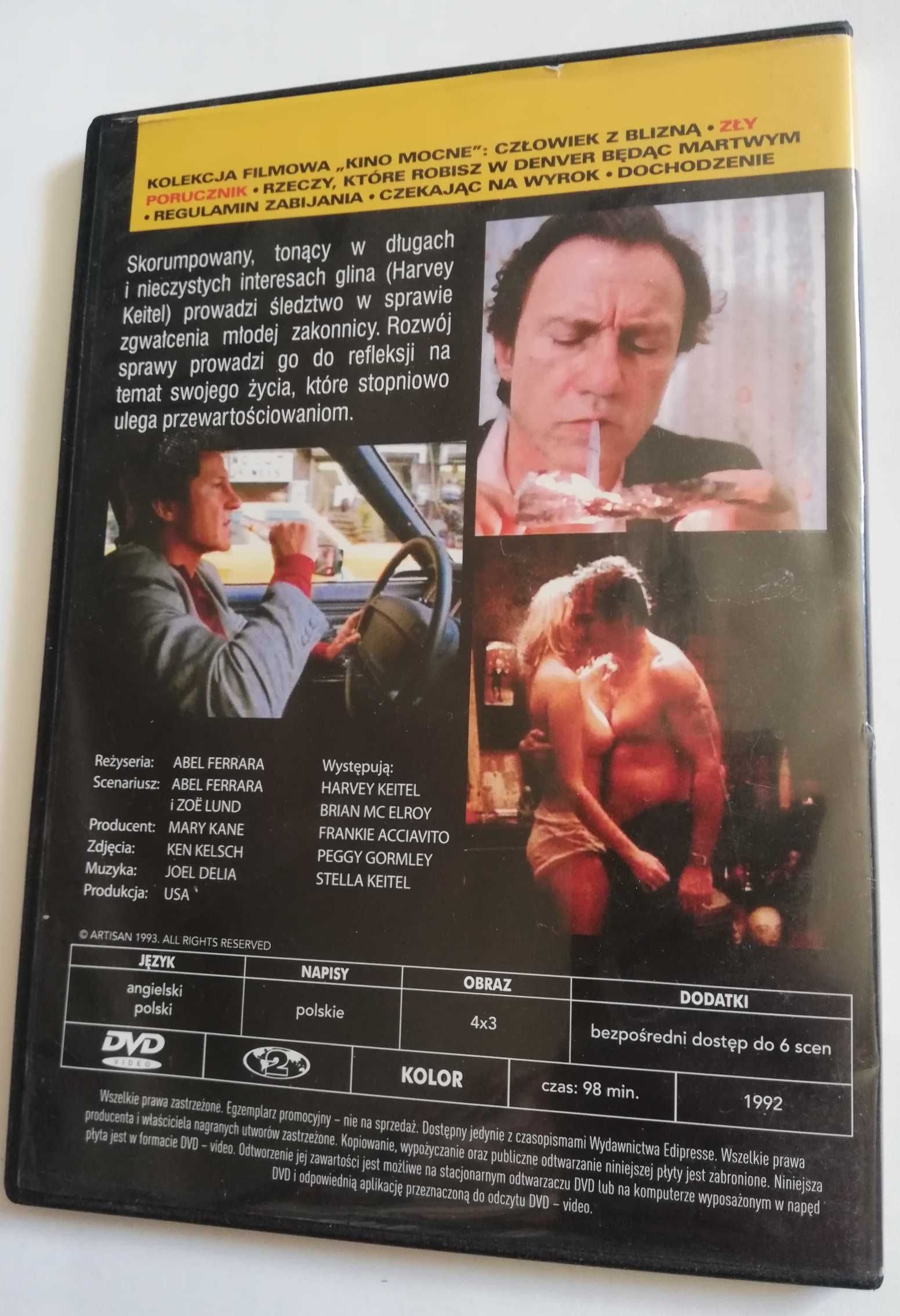 Zły porucznik film dvd Harvey Kietel klasyka