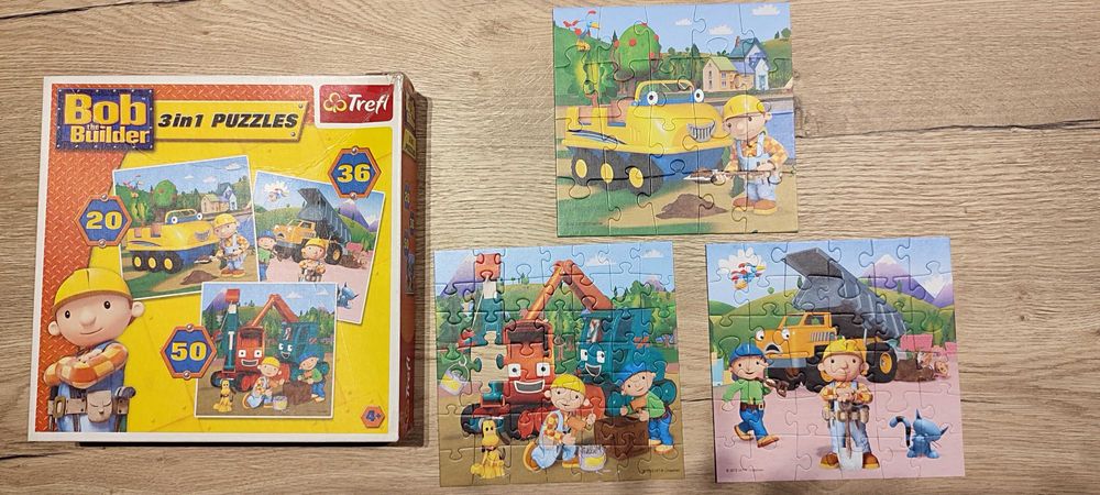 puzzle Bob budowniczy 3 obrazki