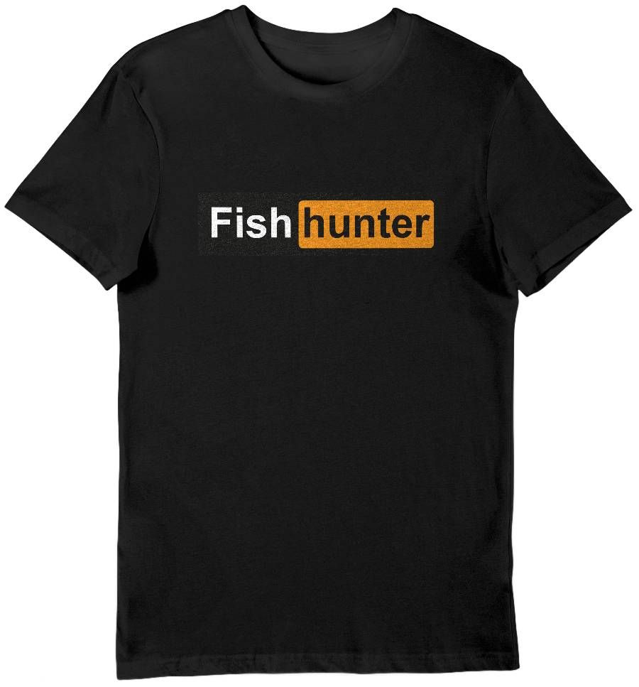 Koszulka ryby fish hunter czarna 3XL