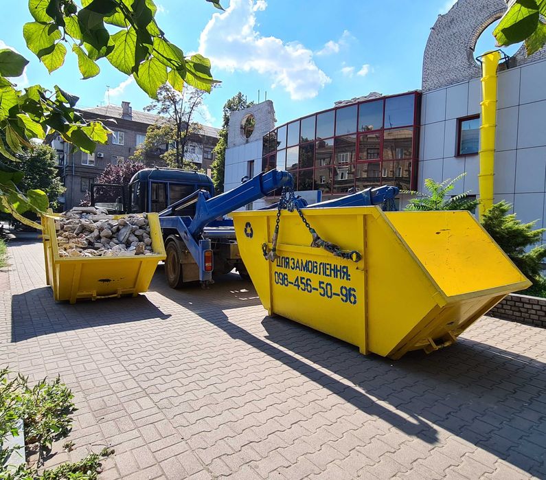 Вывоз мусора съёмными контейнерами. Вывоз строительного мусора.