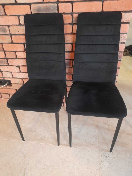 Krzesła czarne 8 sztuk