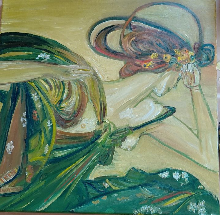 Obrazy olejne ręcznie malowane, akty.