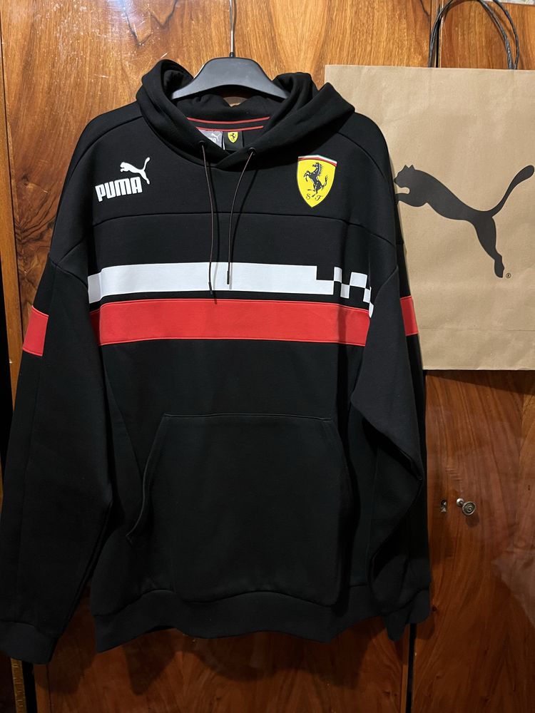 Мужское черное худи Пума Puma Scuderia Ferrari Race SDS Men's Hoodie