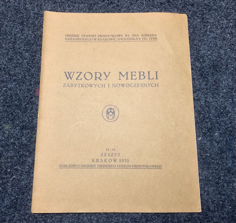 Wzory mebli Kraków 1932 Art-Deco Julian Pietrzyk Meble Gdańskie