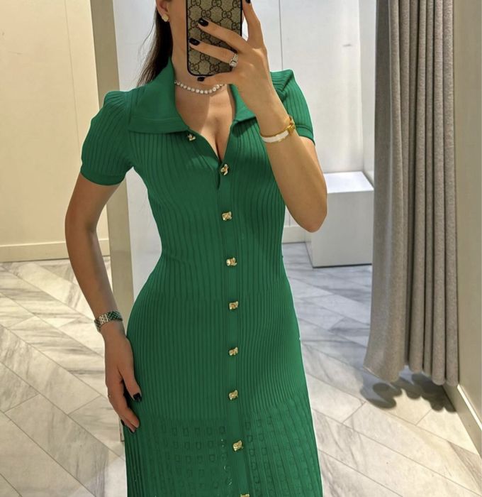 Платье зеленое Sandro