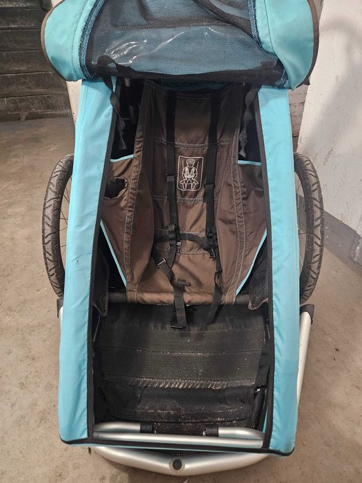 Przyczepka rowerowa amortyzowana Croozer Kid 1- ryksza / wózek biegowy