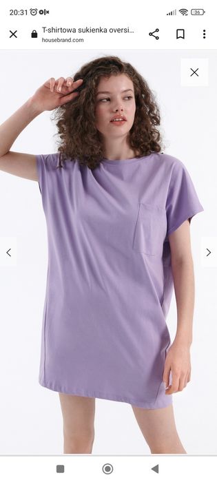 Sukienka tshirt z kieszonką