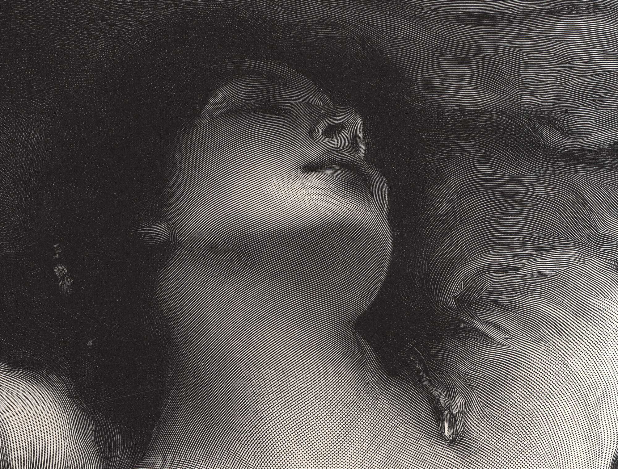 Franciszek Żmurko: Leda. Wyjątkowo piękny drzeworyt 1905 r. oryginał