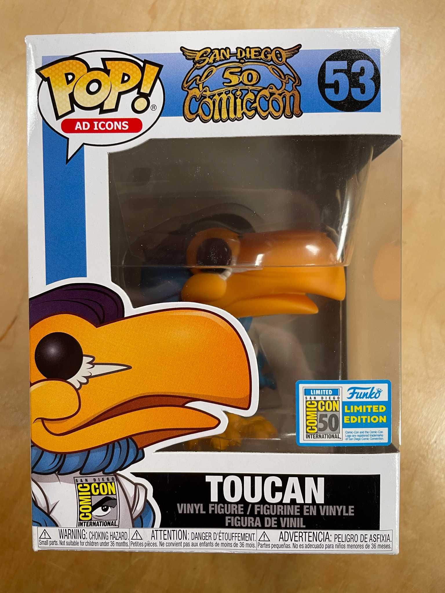 Funko pop Toucan 53 SDCC Limited Edition z protektorem