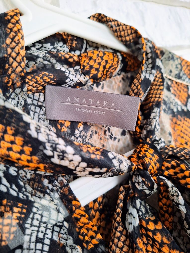Anataka Sukienka XL Wężowy Print Lekka Sukienka Oversize Snake
